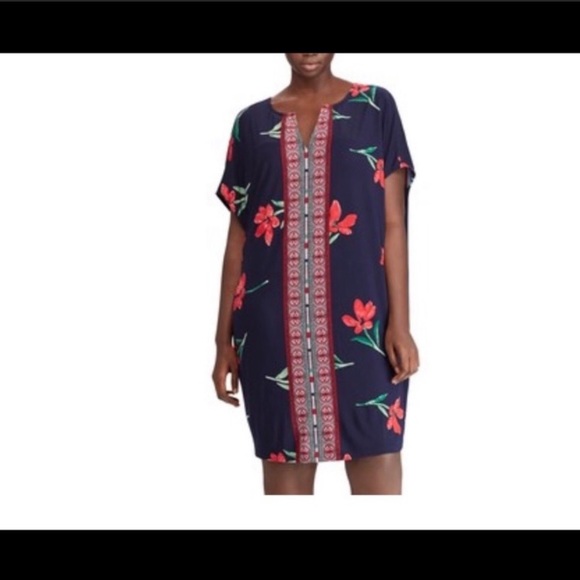 Chaps Dresses & Skirts - 🚨Women's plus chaps Floral mosaic shift dress